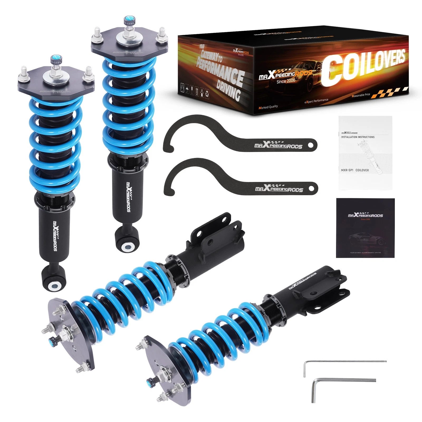 MaXpeedingrods COT6 Coilover 24 Way Damper Shock For Mitsubishi 3000GT FWD 91-99