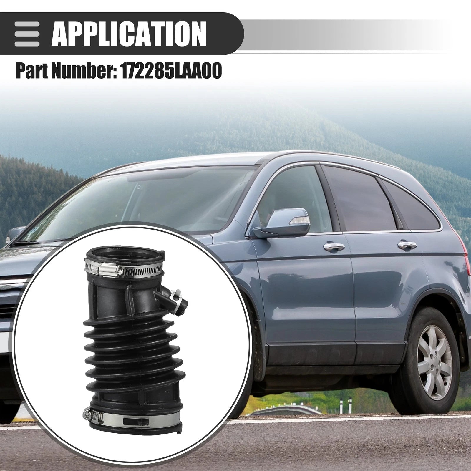 Air Intake Hose with Clamp for Honda CR-V (2015–2016) Rubber No.172285LAA00