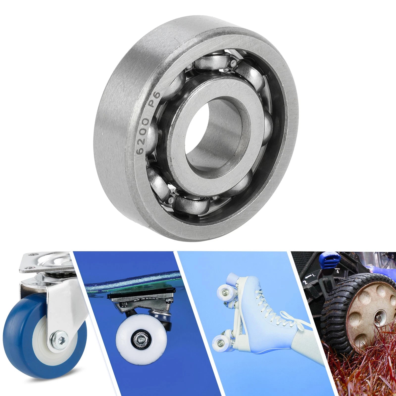 6200 Deep Groove Ball Bearing for Scooter Skateboard Wheel (10x30x9mm)