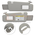 Set of 2 Gray Sun Visors for 2008-2013 Toyota Highlander with Sunroof
