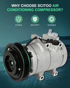 A/C Compressor for Kia Optima, Hyundai Santa Fe 2.4L (2002–2006)
