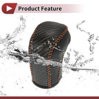 Gear Shift Knob Cover for Hyundai Tucson (2015–2018) Black Brown Faux Leather