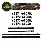 Set of 2 Front Rear Inner Door Glass Weatherstrip for 4Runner (2010–2024)