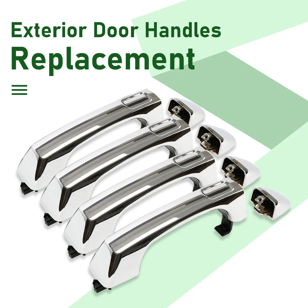 Set of 4 Chrome Exterior Door Handles for Hummer H3 H3T (2006–2010)