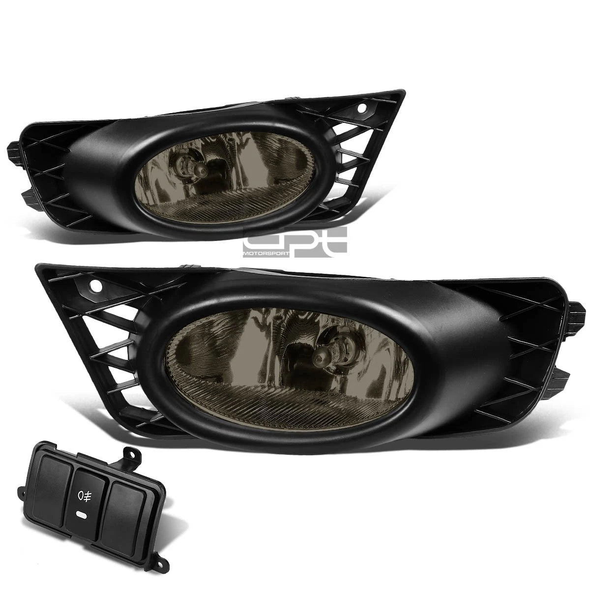 2X Smoked Lens Fog Light Lamps for Honda Civic 4-Door (2009–2011)