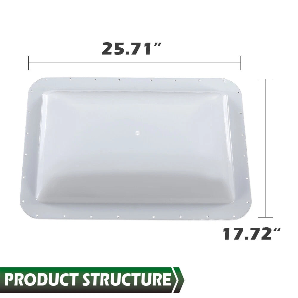 14" x 22" White Skylight Cover for RV Camper Trailer