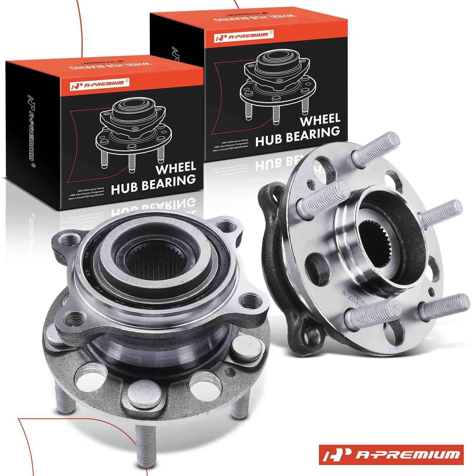 2X Rear Wheel Hub & Bearing Assembly for Hyundai Genesis (2009–2014)