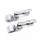 Chrome Footrest Foot Peg Mounting Kit for Harley-Davidson (1 1/4" Bars)