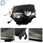 Set of 2 Headlight Assemblies for Jeep Grand Cherokee (2005–2007) Black Housing