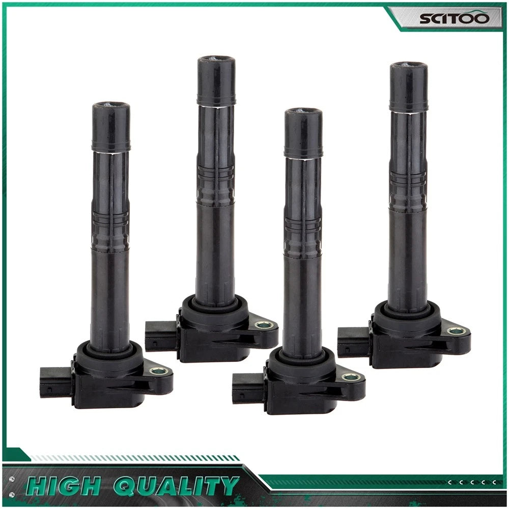 Set of 4 Ignition Spark Coils for Acura TSX 2.4L (2004–2008) RDX 2.3L (2007–2012)