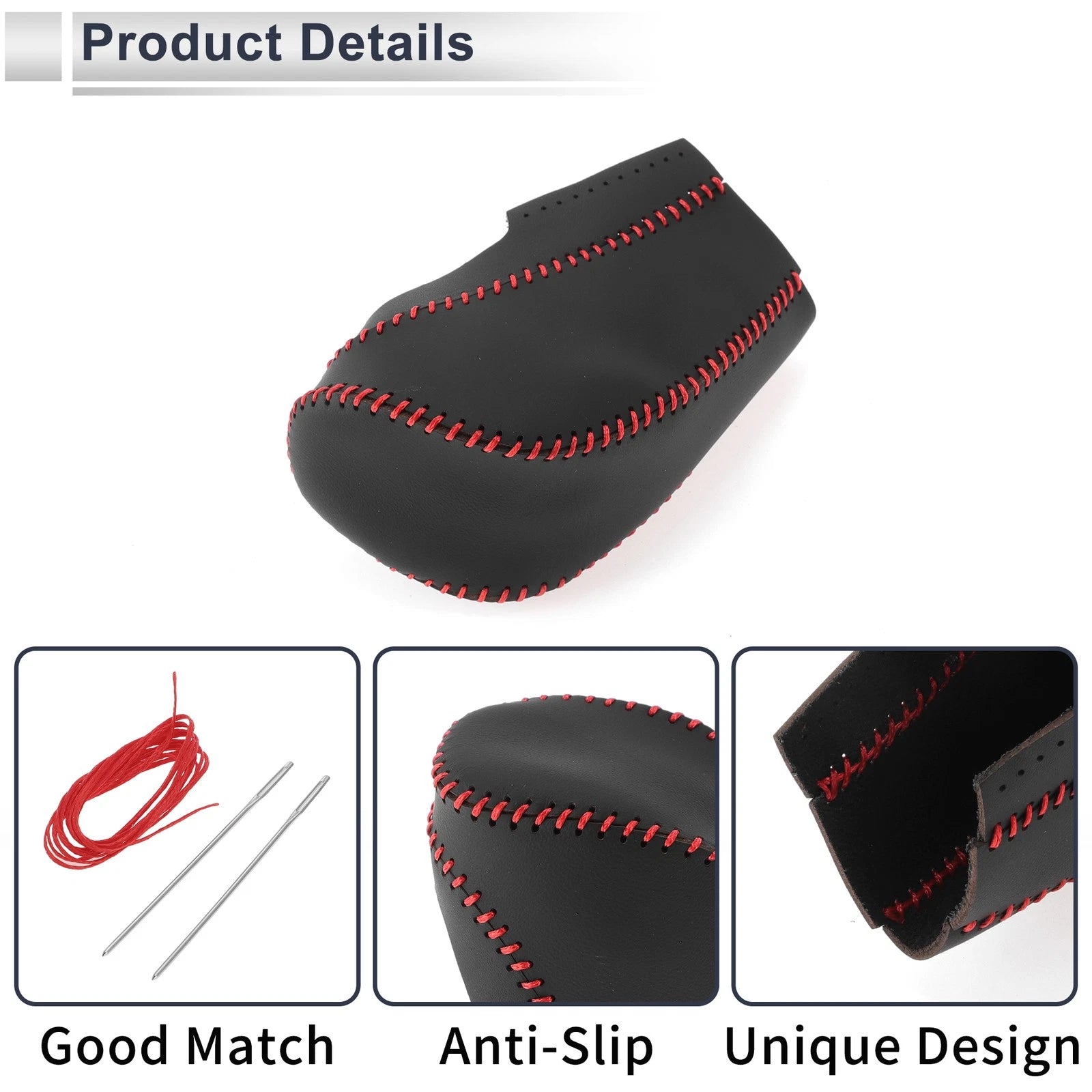 1 Pc Gear Shift Knob Cover for Chevrolet Cruze (2011–2015) Black Red