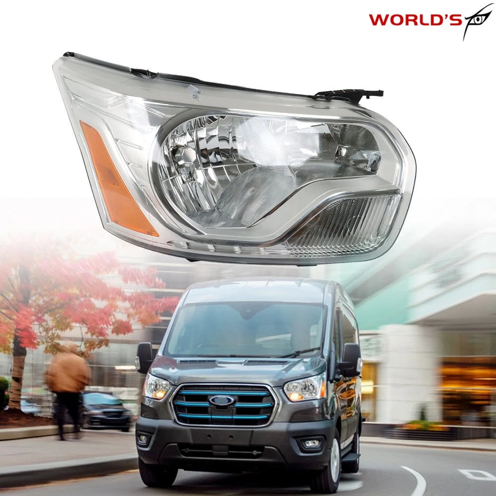 Right Headlight for Ford Transit 150 250 350 (2015–2021) Clear Lens Halogen