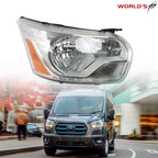 Right Headlight for Ford Transit 150 250 350 (2015–2021) Clear Lens Halogen
