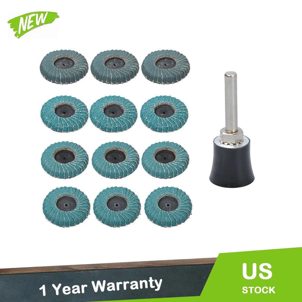 12-Pack 2" Curved Flap Discs for Die Grinder