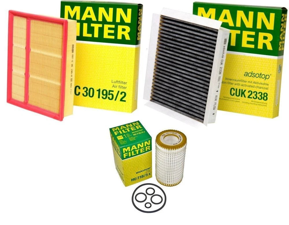 Mann Oil Air Carbon Cabin Filter Kit for Benz W163 ML320 ML350 ML500 ML55 AMG (1998–2005)