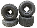 DWT A5 Black Rims & Obor Kraken Tires for Yamaha YFZ450 R/X, Raptor 700, Banshee 350 (2004–2023)