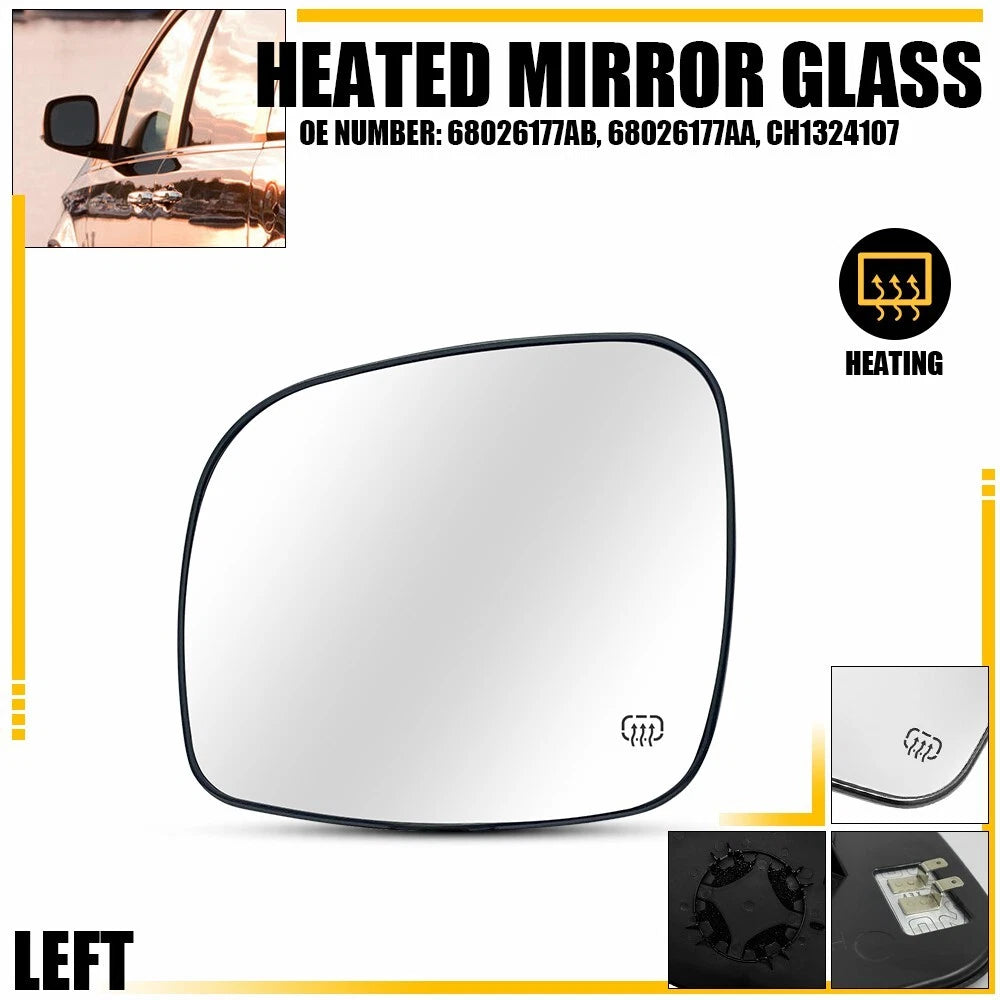 Heated Mirror Glass for Dodge Grand Caravan Chrysler Town & Country (2008–2016)