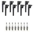 Set of 8 Ignition Coils & NGK Spark Plugs for Ford Thunderbird LS (2002–2005)