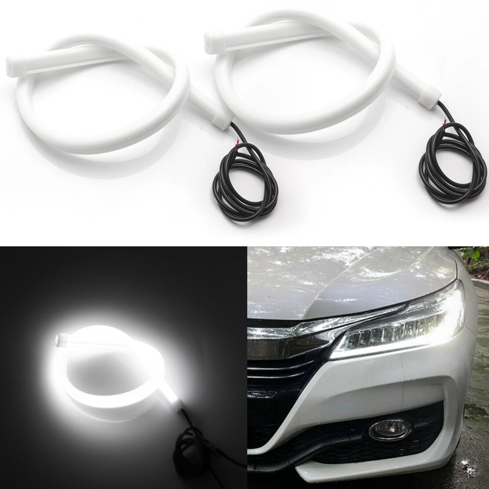 White LED DRL Headlight Strip Light for Honda Accord (2013–2015)