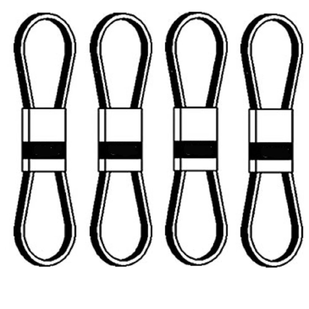 Set of 4 Main Drive Belts for John Deere (Replaces ES10774)