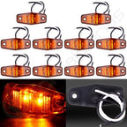 5 Pairs Amber Mini LED Clearance Side Marker Lights for Trailer (1"x2.5")