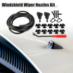 Set of 2 Front Windshield Washer Nozzle Kit for Dodge RAM (with 4M Hose)
