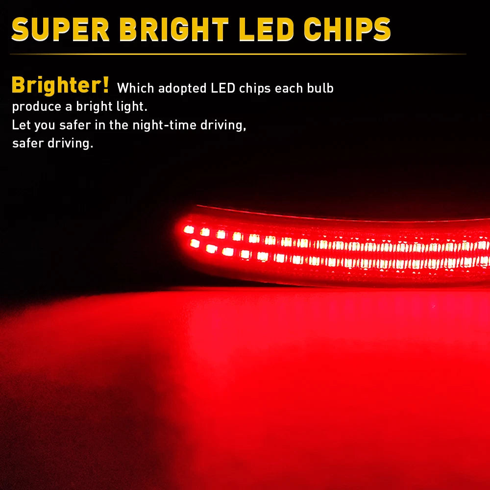 Set of 2 LED Side Marker Lamps for Dodge Charger (2015–2022) Red Smoke Lens