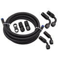 3M Braided 3/8" Fuel Line 6AN Hose Pipe with Adaptors & Clamp Kit