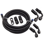 3M Braided 3/8" Fuel Line 6AN Hose Pipe with Adaptors & Clamp Kit