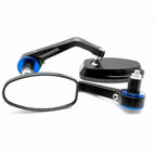 Blue Aluminum 22mm Rear View Handlebar End Mirrors for Universal (22mm)
