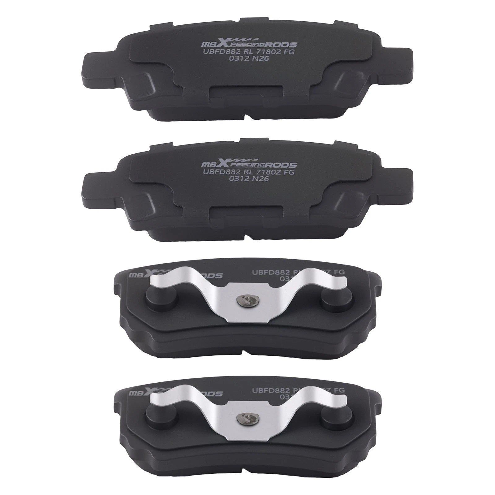 8pcs Ceramic Brake Pads Set for Mitsubishi Lancer (2004–2016) P866 P1037