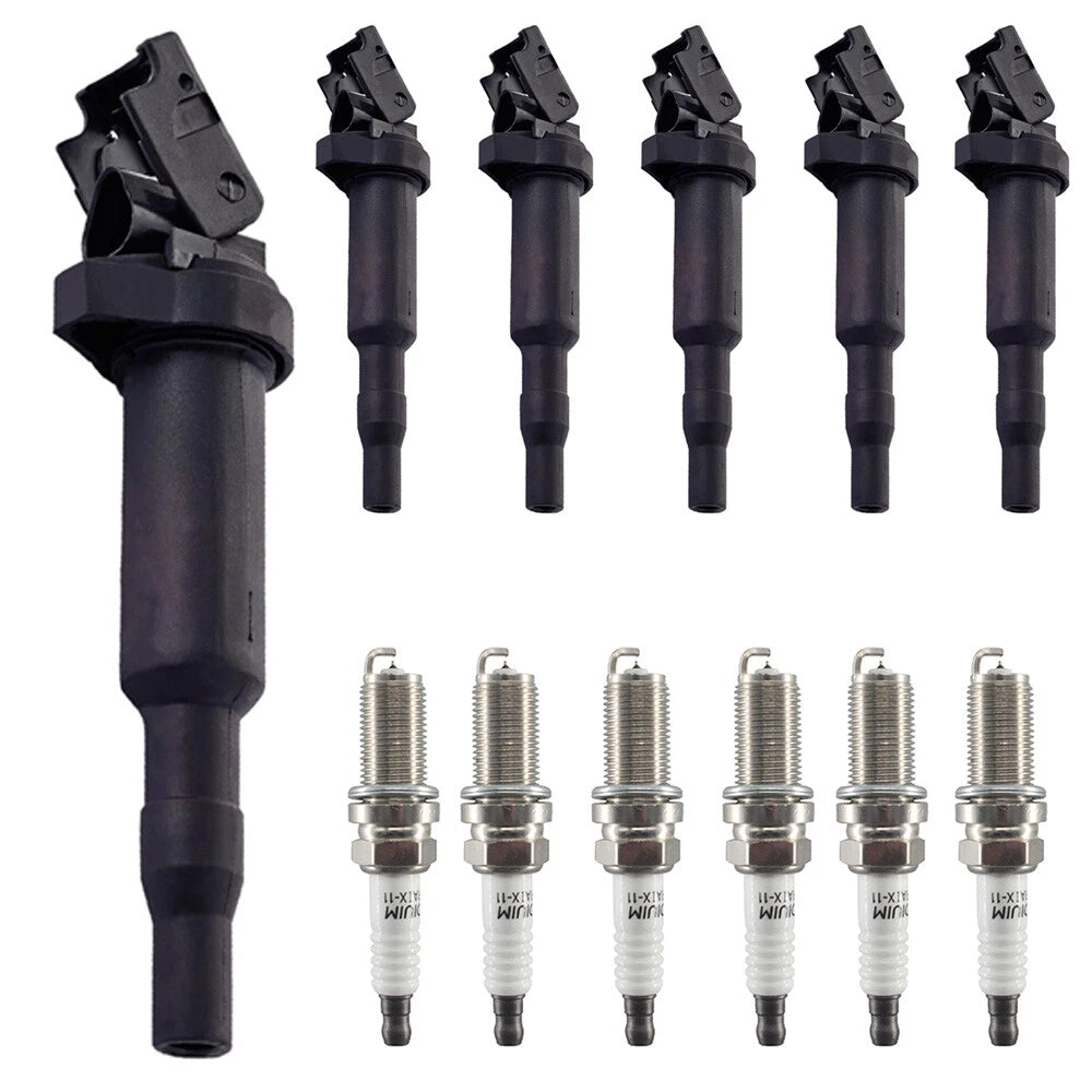 6X Ignition Coils + 6X Iridium Spark Plugs for BMW 128i 328i 525i 528i Z4 (2008–2013)