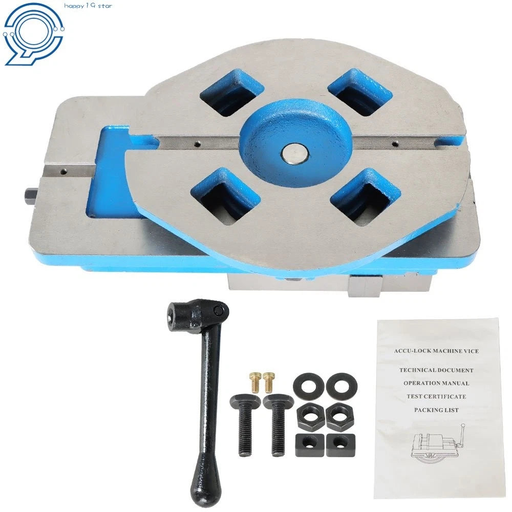 360 Swivel Base Lockdown Vise for CNC Milling Machine Bench Clamp