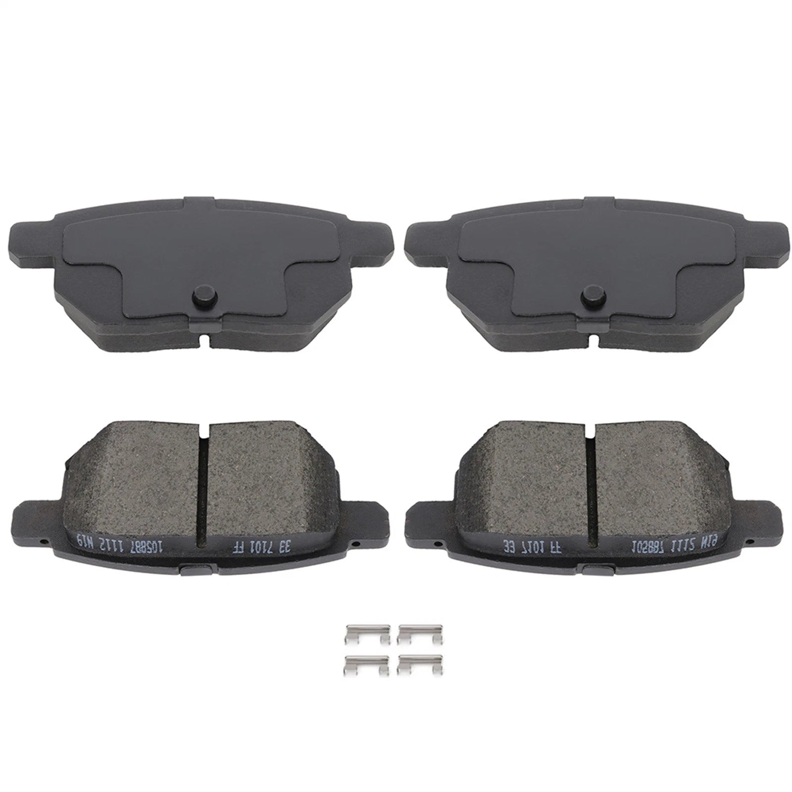 Set of 4 Rear Brake Discs Rotors and Ceramic Pads for Toyota Corolla (2015–2019)