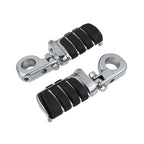 Chrome 1-1/4" Highway Bar Footpegs for Harley Touring & Softail