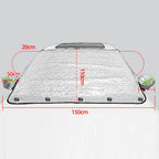 Magnetic Windshield Side Mirror Covers 59.05"x43.3" for Winter Protection