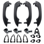 Front and Rear Outside Door Handles Black for BMW X5 (2000–2006)