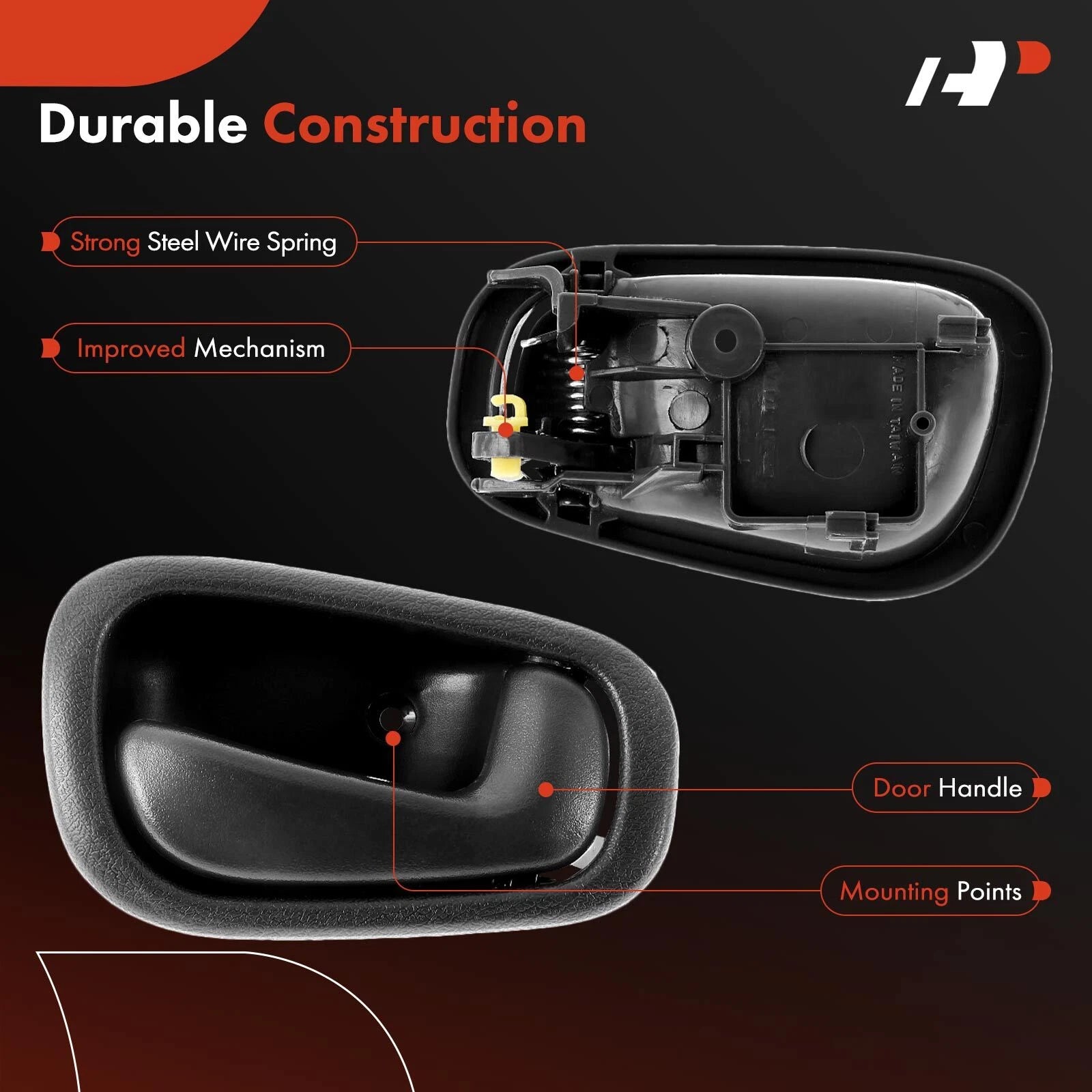 Front/Rear Passenger Gray Interior Door Handle for Toyota Corolla (1995-2002)