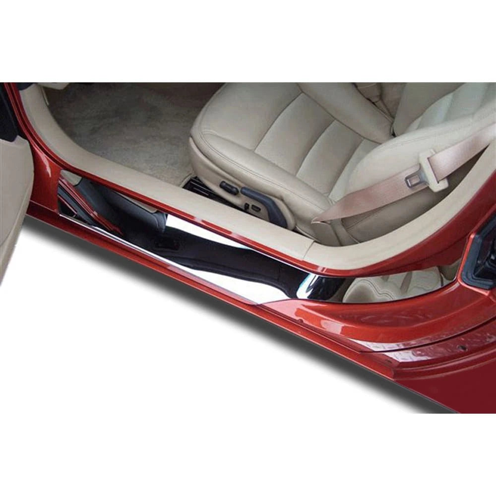 2pc Polished Stainless Steel Outer Door Sill Trim Kit for 2005-13 Chevy Corvette