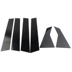 Set of 6 Door Trim Cover Kit Black Pillar Posts for Honda Civic (2016–2020)
