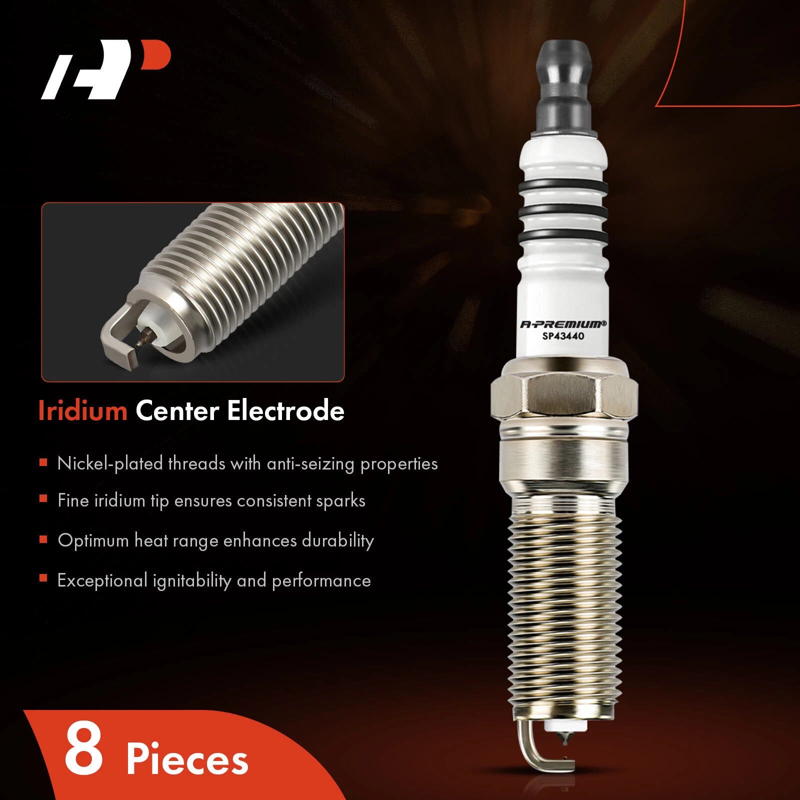 8x Iridium Platinum Spark Plugs for Chevy Silverado 1500 (2014-2020)