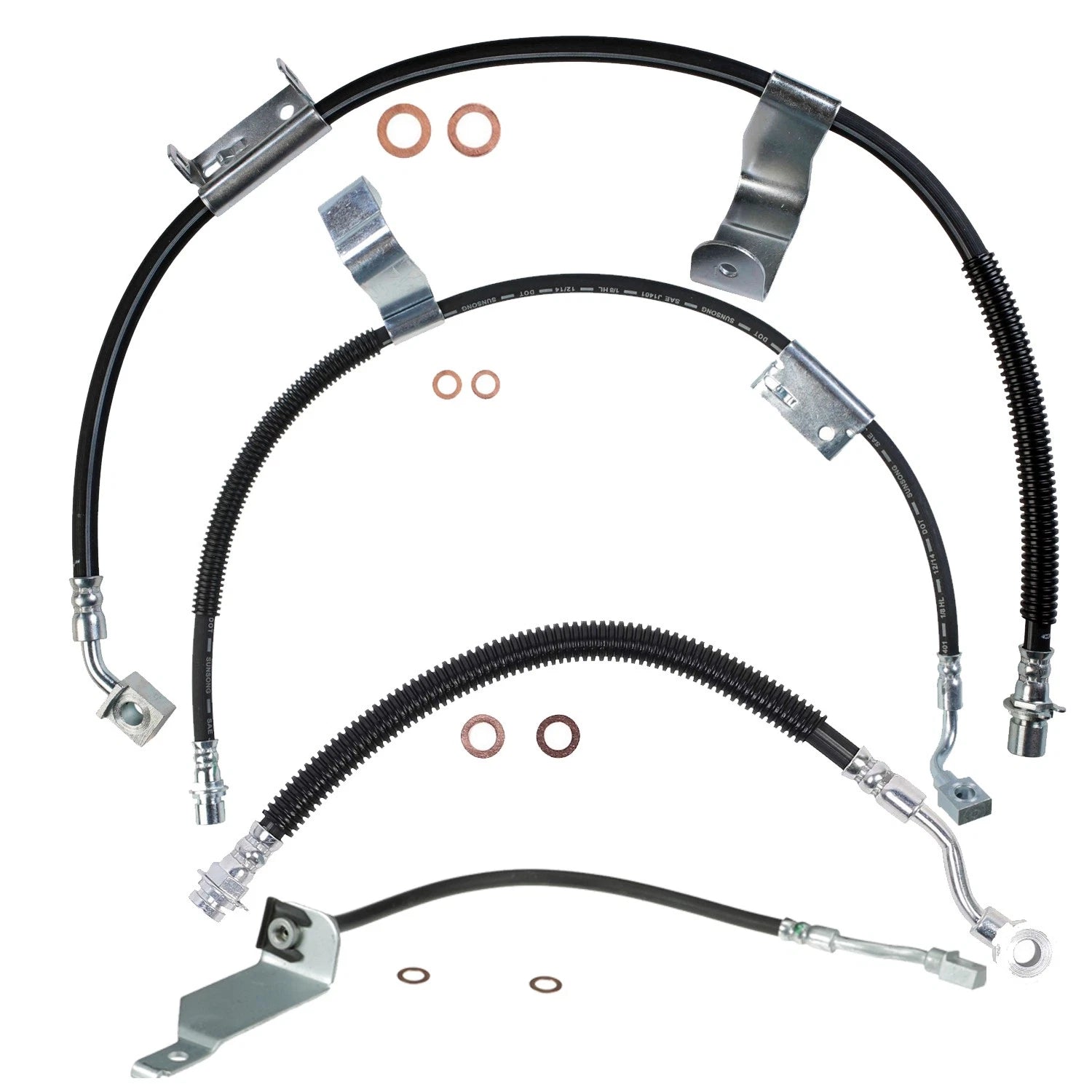 Sunsong Brake Hydraulic Hose Kit for Sierra 3500 HD (2007–2019)