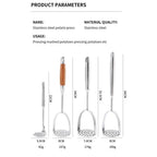 Stainless Steel Potato Masher for Cooking (Professional)