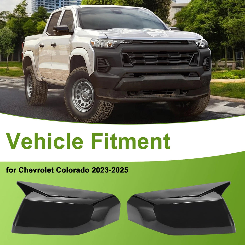 1 Pair Gloss Black Mirror Cover Caps for Chevrolet Colorado (2023–2025)