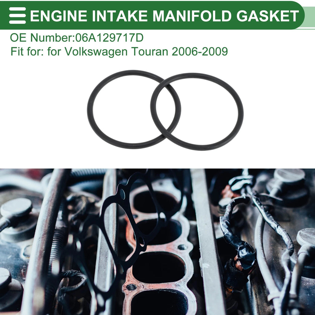 Set of 4 Engine Intake Manifold Gaskets for Volkswagen Touran (2006–2009) No. 06A129717D