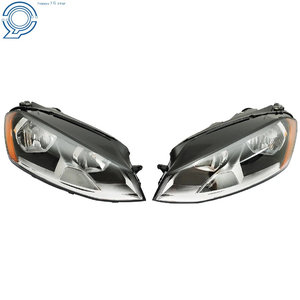 Halogen Headlight Assembly for Volkswagen Golf MK7 (2015–2017) Left + Right