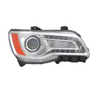 Replacement Passenger Side Halogen Headlight Assembly w/Chrome Bezel
