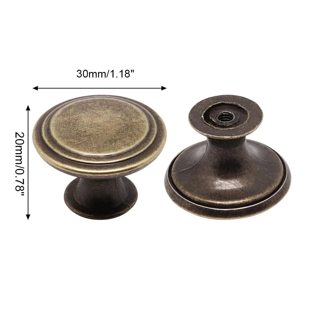 5X Antique Bronze Cabinet Pulls for Kitchen Cupboard Closet (Fits )