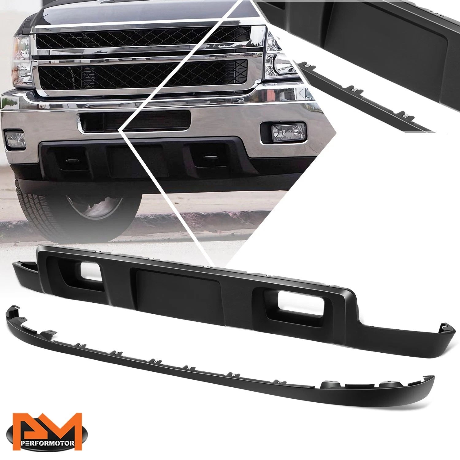 Front Bumper Valance Deflector Set of 2 for Chevrolet Silverado 2500 3500 HD (2011–2014)