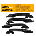 Set of 4 Black Outside Door Handles for Hyundai Elantra (2017–2020)